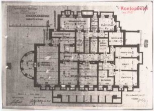 Wohnhaus Fritz Hess, Berlin-Dahlem Zum Projekt gehörend: Böhmer & Petrich, Haus Darré, Berlin-Dahlem. Umbau: Grundriss KG 1:100