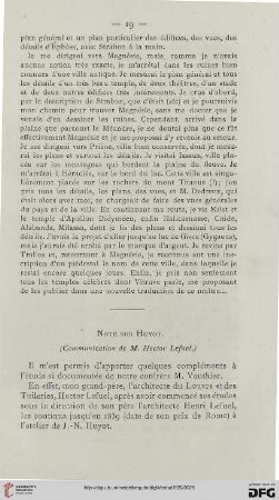 Note sur Huyot