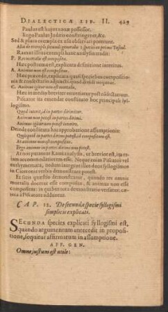 Cap. 12. De secunda specie syllogismi simplicis explicati.