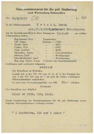 Fetsch, Berta