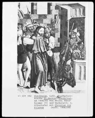 3. Altartafel mit Christus vor Pilatus (Teil des ehemaligen Hochaltars)