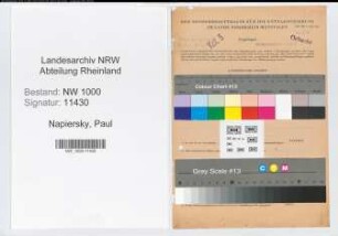 Entnazifizierung Paul Napiersky, geb. 05.08.1885 (Postsekretaer)