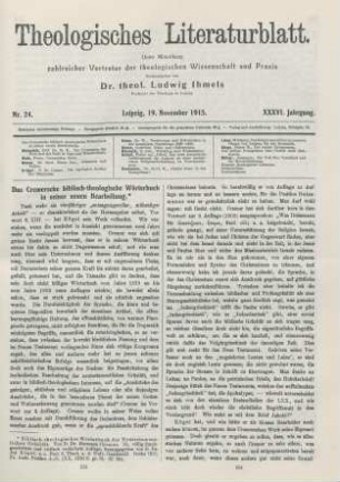 553-557 Das Cremersche biblisch-theologische Wörterbuch in seiner neuen Bearbeitung