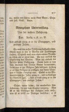 407-420, Neunzehnte Unterweisung.