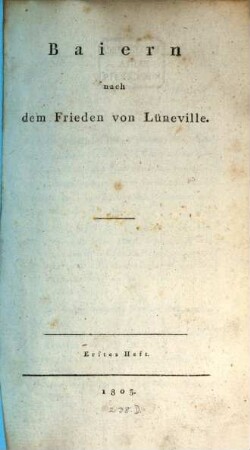 Baiern nach dem Frieden von Lüneville, 1