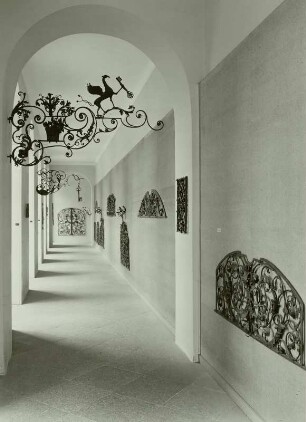 Schloss Pillnitz. Wasserpalais,Inneres, Galerie mit Schmiedearbeiten, Kunstgewerbemuseum