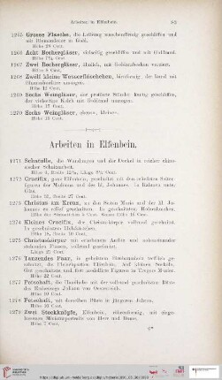 Arbeiten in Elfenbein (Nr. 1271-1305)
