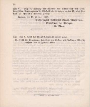17. Das 3. Stück des Reichs-Gesetzblatts enthält unter ...