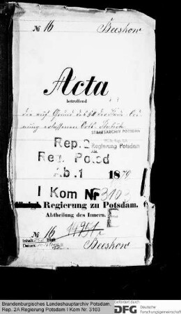 Ortsstatuten auf Grund des § 11 der Städteordnung in Beeskow