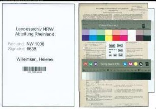 Entnazifizierung Helene Willemsen , geb. 10.03.1898 ()