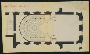Schlosstheater im Neuen Palais, Potsdam: Grundriss 1:100
