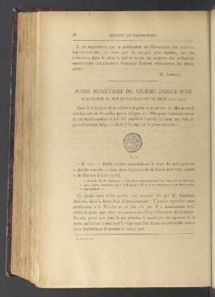 Poids monétaire du sixieme d'once d' or