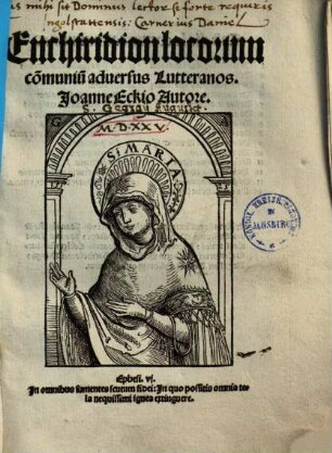 Enchiridion locorum communium aduersus Lutteranos