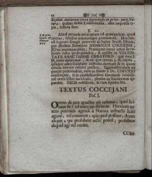 Textus Coccejani Pos. I. - Textus Coccejani Pos. IV. n. 5.