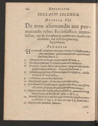 Collatio Secunda. Novella VII. - XIII.