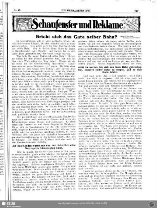 Schaufenster und Reklame