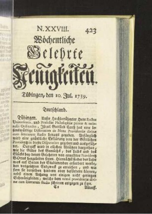 XXVIII. (10. Jul. 1739)
