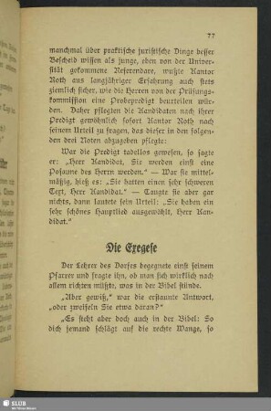 Die Exegese