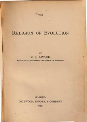 The Religion of Evolution
