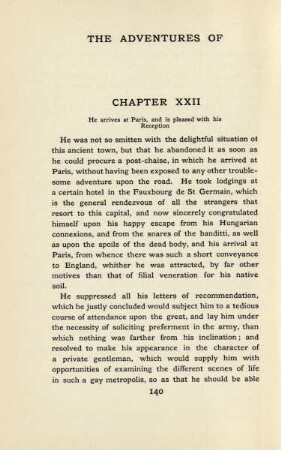 Chapter XXII. He arrives at Paris, and is pleased with his reception