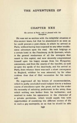 Chapter XXII. He arrives at Paris, and is pleased with his reception