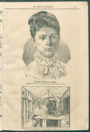 [Retrato de] Señorita Isabel Leonor Banks. : Secretaria privada del H. Juan Hicks, Ministro Norte-americano en Lima.
