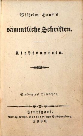 Wilhelm Hauff's sämmtliche Schriften, 8