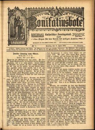 Ausgabe vom Sonntag, den 16. April 1899.
