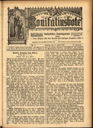 Ausgabe vom Sonntag, den 16. April 1899.