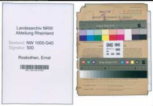 Entnazifizierung Ernst Roskothen , geb. 27.06.1907 (Gerichtsrat)