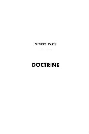 11-90, Première partie: Doctrine