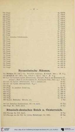 Byzantinische Münzen (Nr. 574-588)