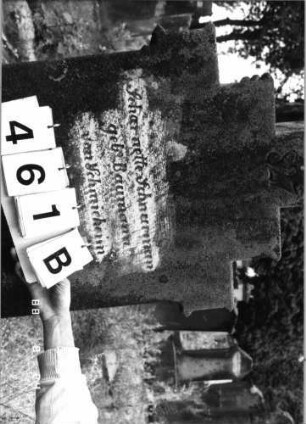 Grabstein 461 (Index: 100095289) Maße HxBxT: 180x60x24 cm Symbolik: Rosette: Grabstein 461B