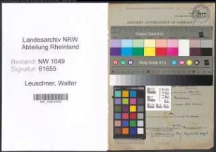 Entnazifizierung Walter Leuschner , geb. 06.09.1907 (Musiker)