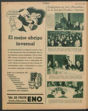 Conferencia de lord Macmillan en la Sociedad Científica Argentina