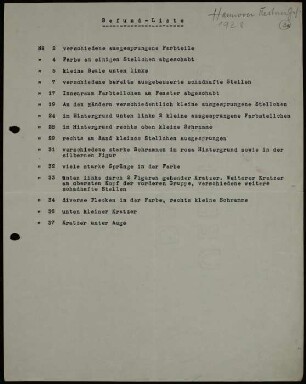 Befund-Liste