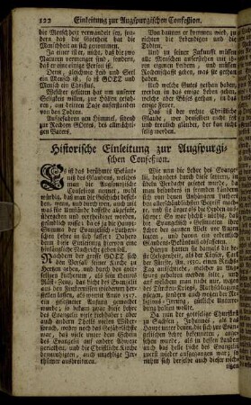 Historische Einleitung zur Augspurgischen Confeßion