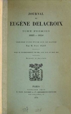 Journal de Eugène Delacroix, 1