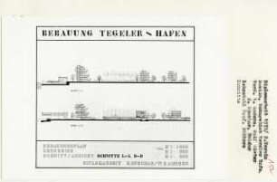 Wohngebiet Tegeler Hafen, Berlin-Tegel (Diplomarbeit bei Kurt Dübbers): Schnitte 1:200