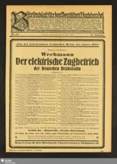 Börsenblatt für den deutschen Buchhandel : bbb ; Fachzeitschr. für Verlagswesen u. Buchhandel