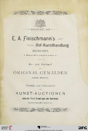 Fleischmann's Hof-Kunsthandlung