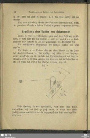 Regulirung einer Ratière oder Hebemaschine