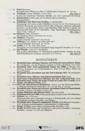 Miniaturen (Nr. 90-108)