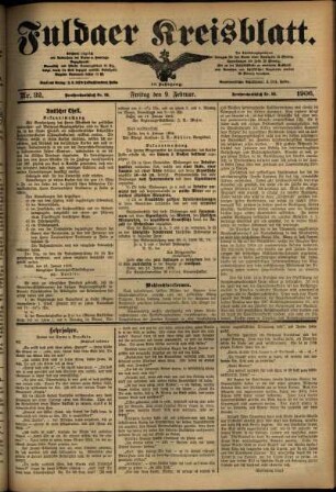 Ausgabe vom Freitag, den 09. Februar 1906.