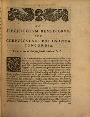 Roberti Boyle, Nobilissimi Angli, Et Societatis Regiae Dignissimi Socii, Opera Varia, [2,6]. De Specificorum Remediorum Cvm Corpvscvlari Philosophia Concordia