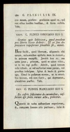 XXV. C. Plinius Maximiliano Suo S.