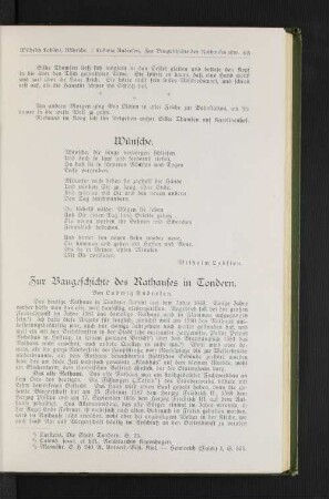 Zur Baugeschichte des Rathauses in Tondern