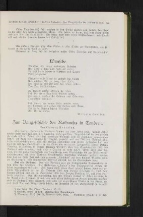Zur Baugeschichte des Rathauses in Tondern