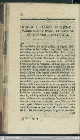 Operum Hellanici Reliquiae E Variis Scriptoribus Collectae Et Notulis Illustratae