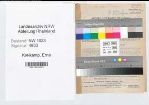 Entnazifizierung Erna Kreikamp , geb. 28.06.1903 (Oberwachtmeisterin)